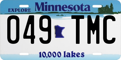MN license plate 049TMC