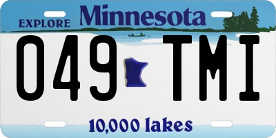 MN license plate 049TMI