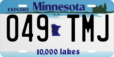 MN license plate 049TMJ