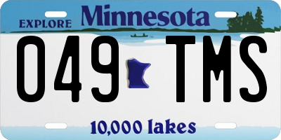 MN license plate 049TMS