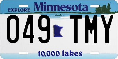 MN license plate 049TMY