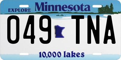 MN license plate 049TNA