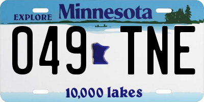 MN license plate 049TNE