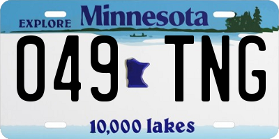 MN license plate 049TNG