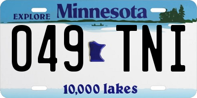 MN license plate 049TNI
