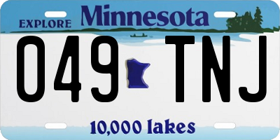 MN license plate 049TNJ
