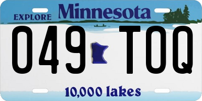 MN license plate 049TOQ
