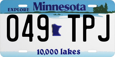 MN license plate 049TPJ