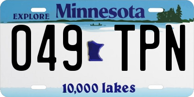 MN license plate 049TPN