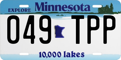 MN license plate 049TPP
