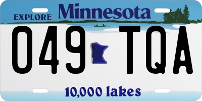 MN license plate 049TQA