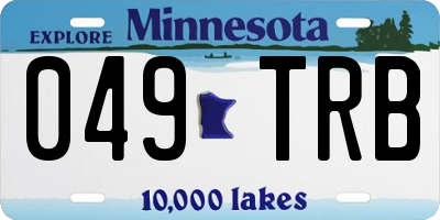 MN license plate 049TRB