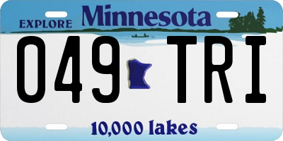MN license plate 049TRI