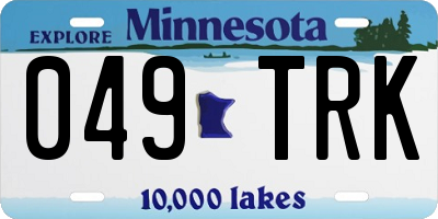 MN license plate 049TRK