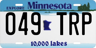 MN license plate 049TRP