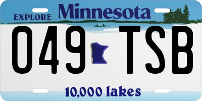 MN license plate 049TSB