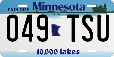 MN license plate 049TSU