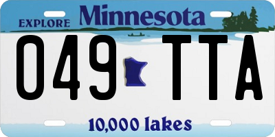 MN license plate 049TTA
