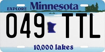 MN license plate 049TTL