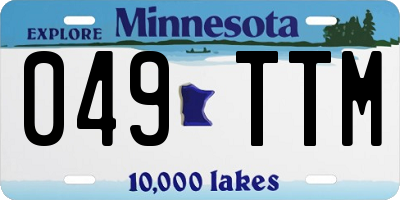 MN license plate 049TTM