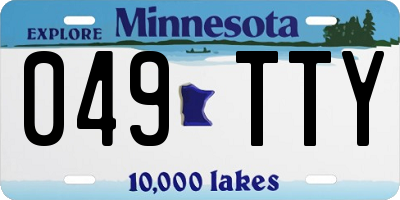 MN license plate 049TTY