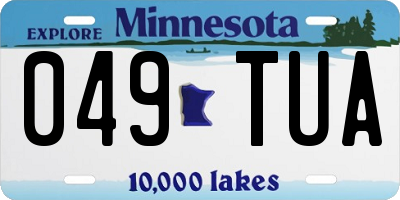 MN license plate 049TUA