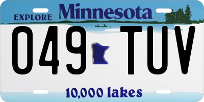 MN license plate 049TUV