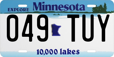MN license plate 049TUY