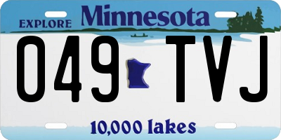 MN license plate 049TVJ