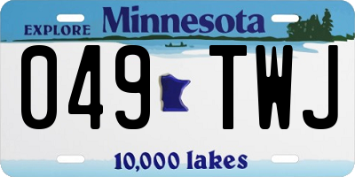 MN license plate 049TWJ