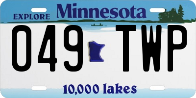 MN license plate 049TWP