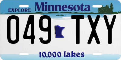 MN license plate 049TXY
