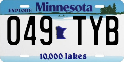 MN license plate 049TYB