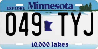 MN license plate 049TYJ
