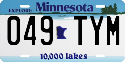 MN license plate 049TYM