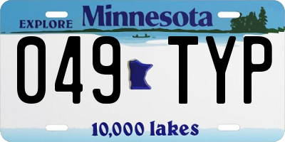 MN license plate 049TYP