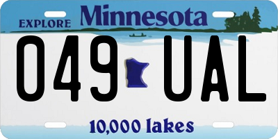 MN license plate 049UAL