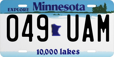 MN license plate 049UAM