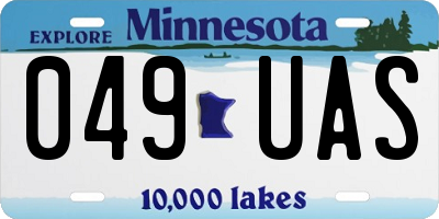 MN license plate 049UAS