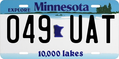 MN license plate 049UAT