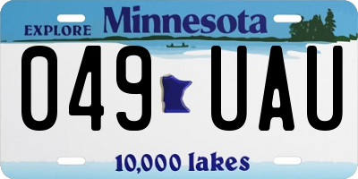 MN license plate 049UAU