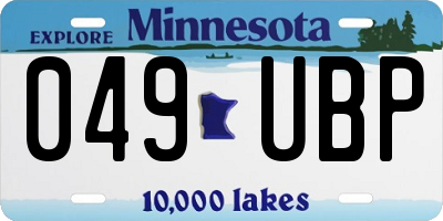 MN license plate 049UBP