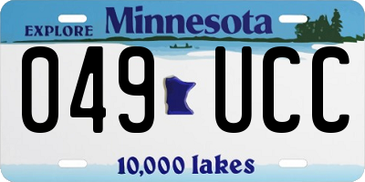 MN license plate 049UCC