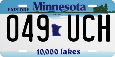 MN license plate 049UCH