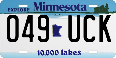 MN license plate 049UCK