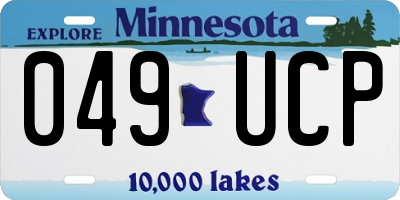 MN license plate 049UCP
