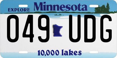 MN license plate 049UDG