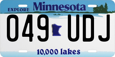 MN license plate 049UDJ
