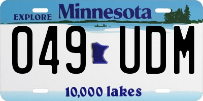MN license plate 049UDM