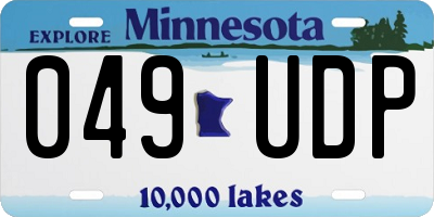 MN license plate 049UDP